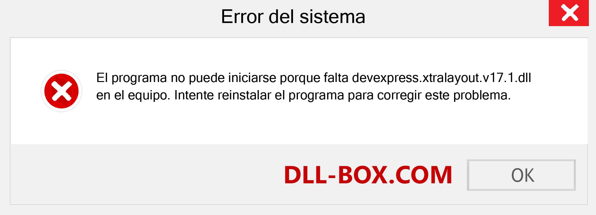 ¿Falta el archivo devexpress.xtralayout.v17.1.dll ?. Descargar para Windows 7, 8, 10 - Corregir devexpress.xtralayout.v17.1 dll Missing Error en Windows, fotos, imágenes